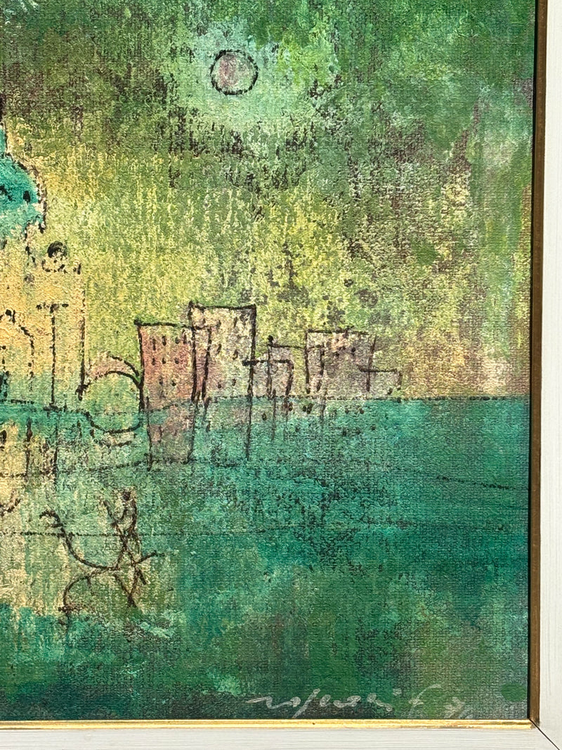 Dipinto Olio su Tela di Venezia di Franco Rognoni nel 1970