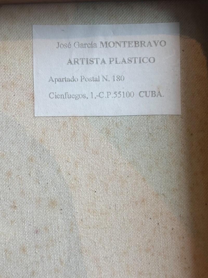 Dipinto Olio su Tela di Ritratto Femminile di José Garcìa Montebravo del 1998