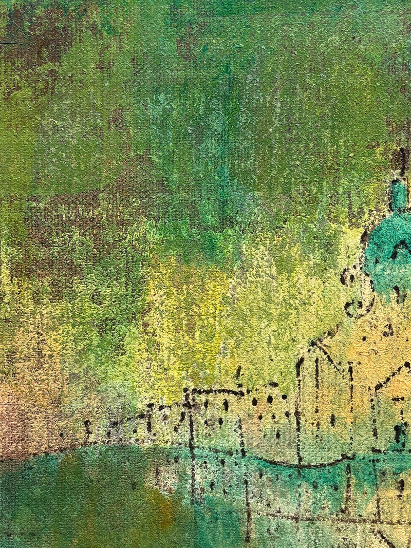 Dipinto Olio su Tela di Venezia di Franco Rognoni nel 1970