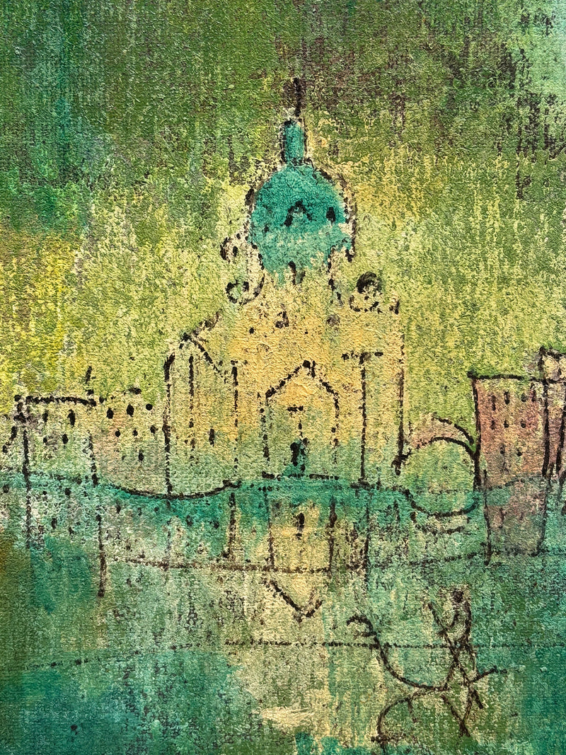 Dipinto Olio su Tela di Venezia di Franco Rognoni nel 1970