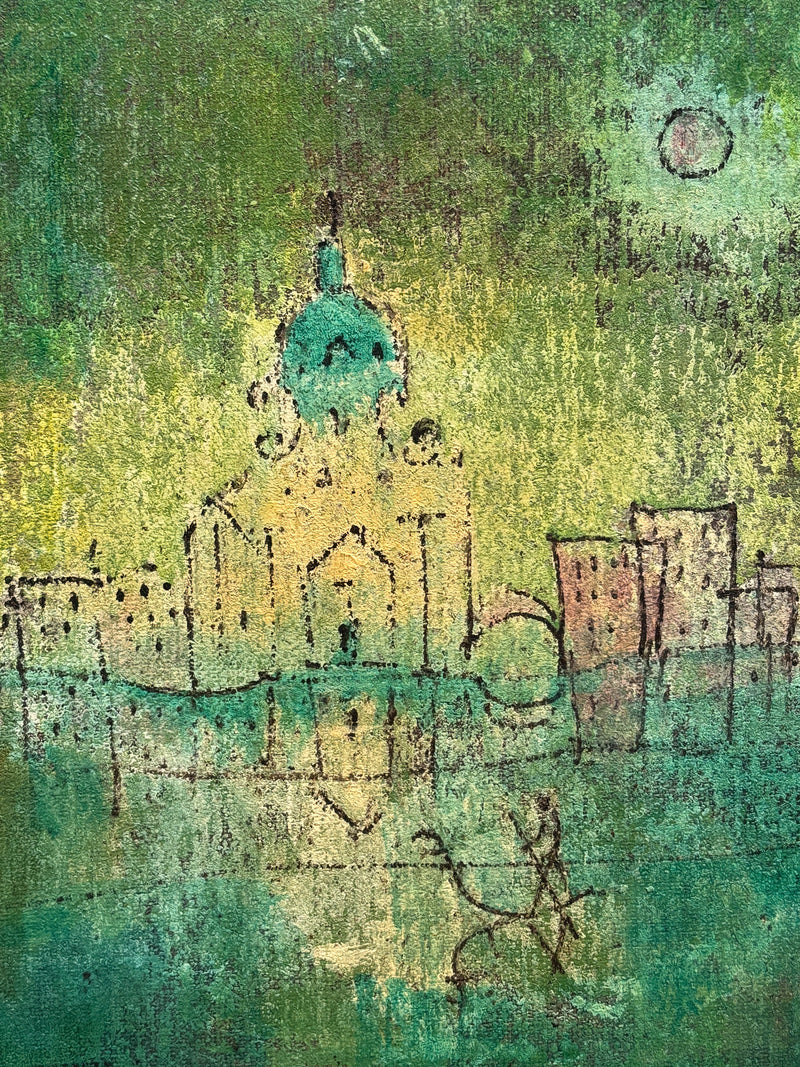 Dipinto Olio su Tela di Venezia di Franco Rognoni nel 1970