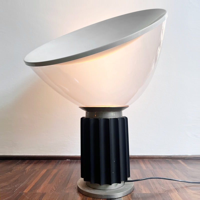 Flos Large Taccia Lamp in Aluminum and Glass by Castiglioni Original from the 70s