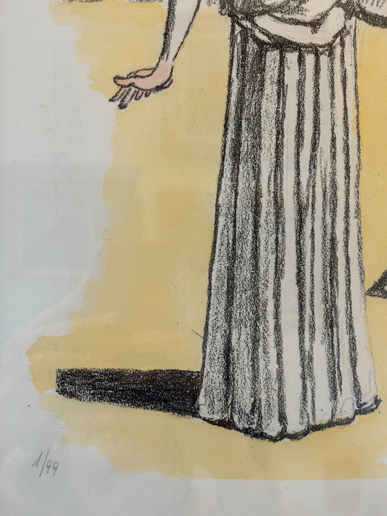 Litografia a colori "La Musa della Storia" di Giorgio De Chirico del 1972