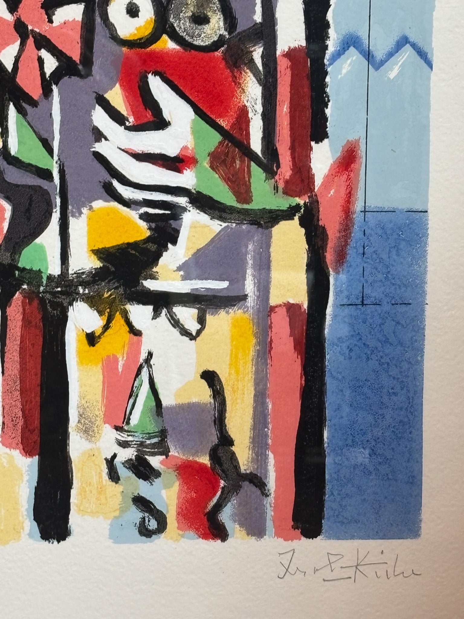 Litografia a Colori "Gli Sposi" di Ibrahim Kodra Anni 70