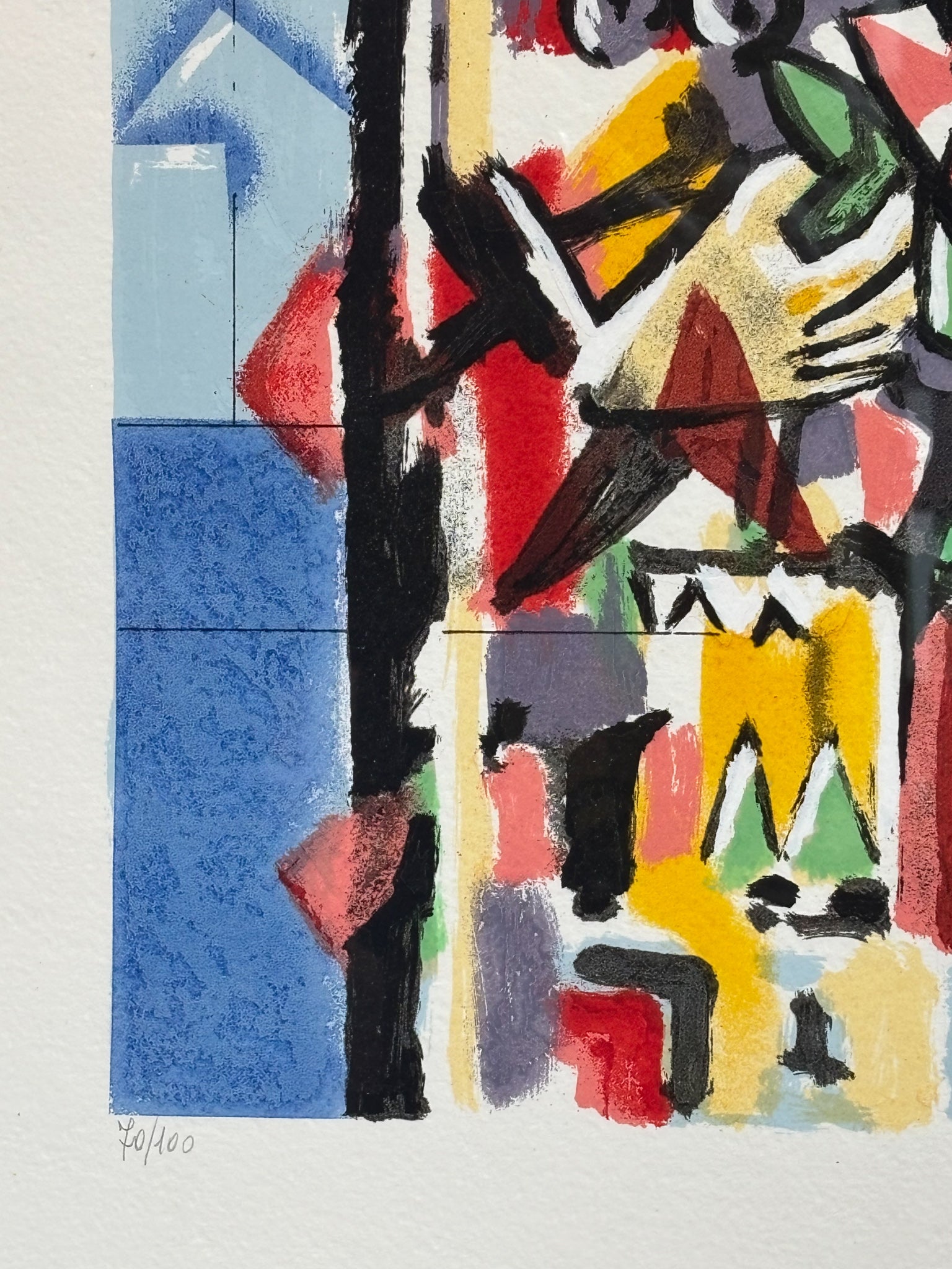 Litografia a Colori "Gli Sposi" di Ibrahim Kodra Anni 70