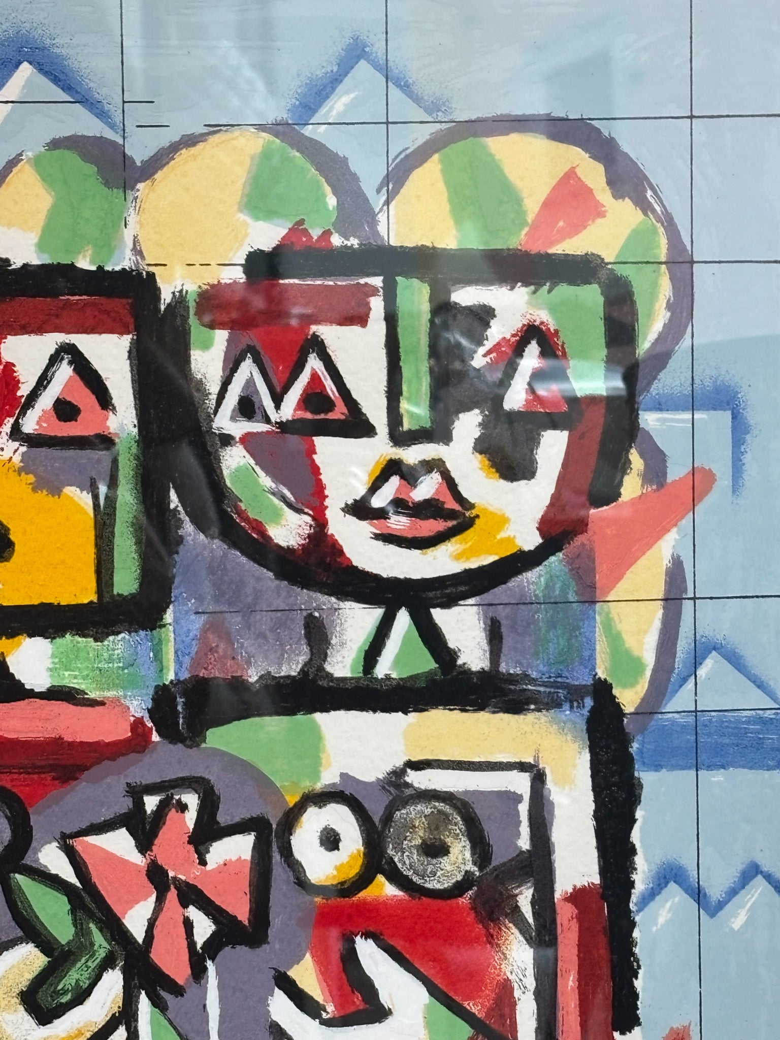 Litografia a Colori "Gli Sposi" di Ibrahim Kodra Anni 70