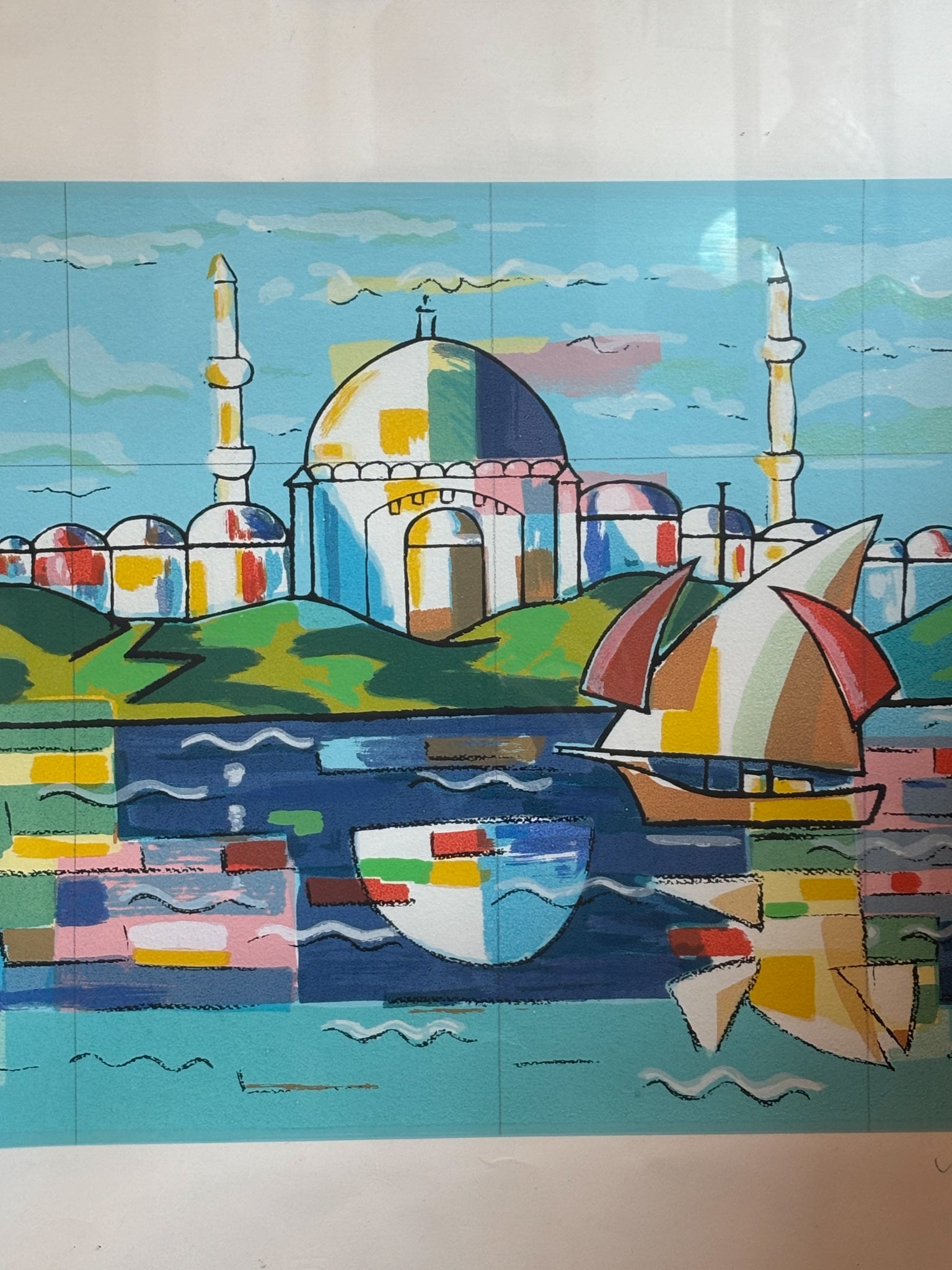 Litografia di "Istanbul" di Ibrahim Kodra Anni 70