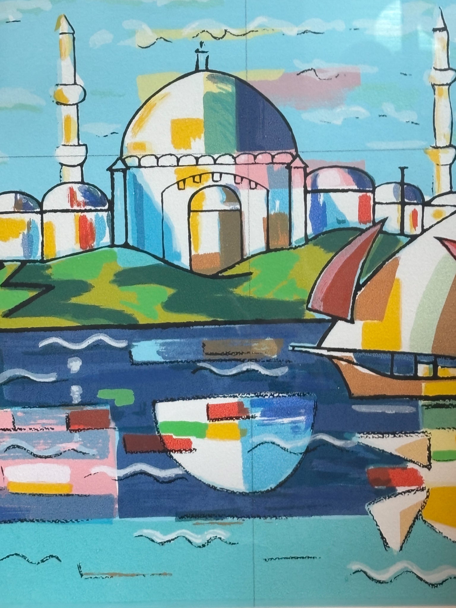 Litografia di "Istanbul" di Ibrahim Kodra Anni 70