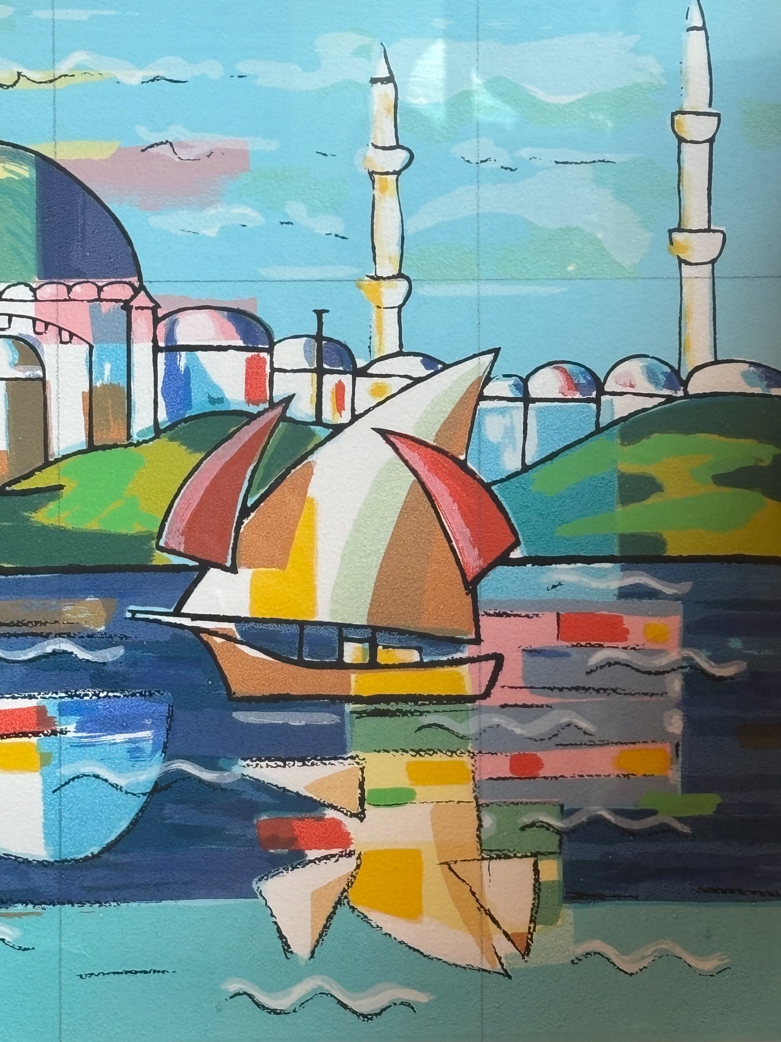 Litografia di "Istanbul" di Ibrahim Kodra Anni 70