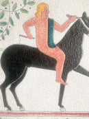 Piatto di Cavaliere in Ceramica di Carlo Morelli Faenza Anni 60