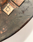 Large Plate in Relief Worked Ceramic and Painted by Ibrahim Kodra 1970s