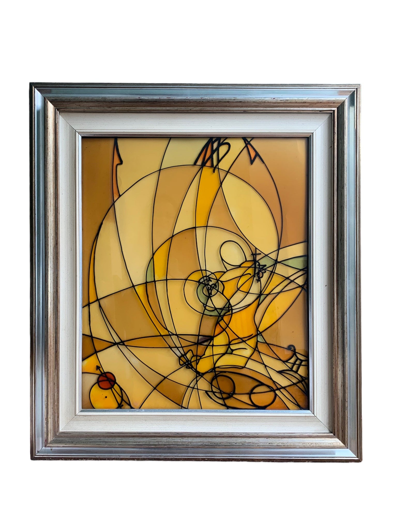 Quadro Cloisonnè su Metacrilato Raffigurante il Tema Natale dell'Acquario 1982