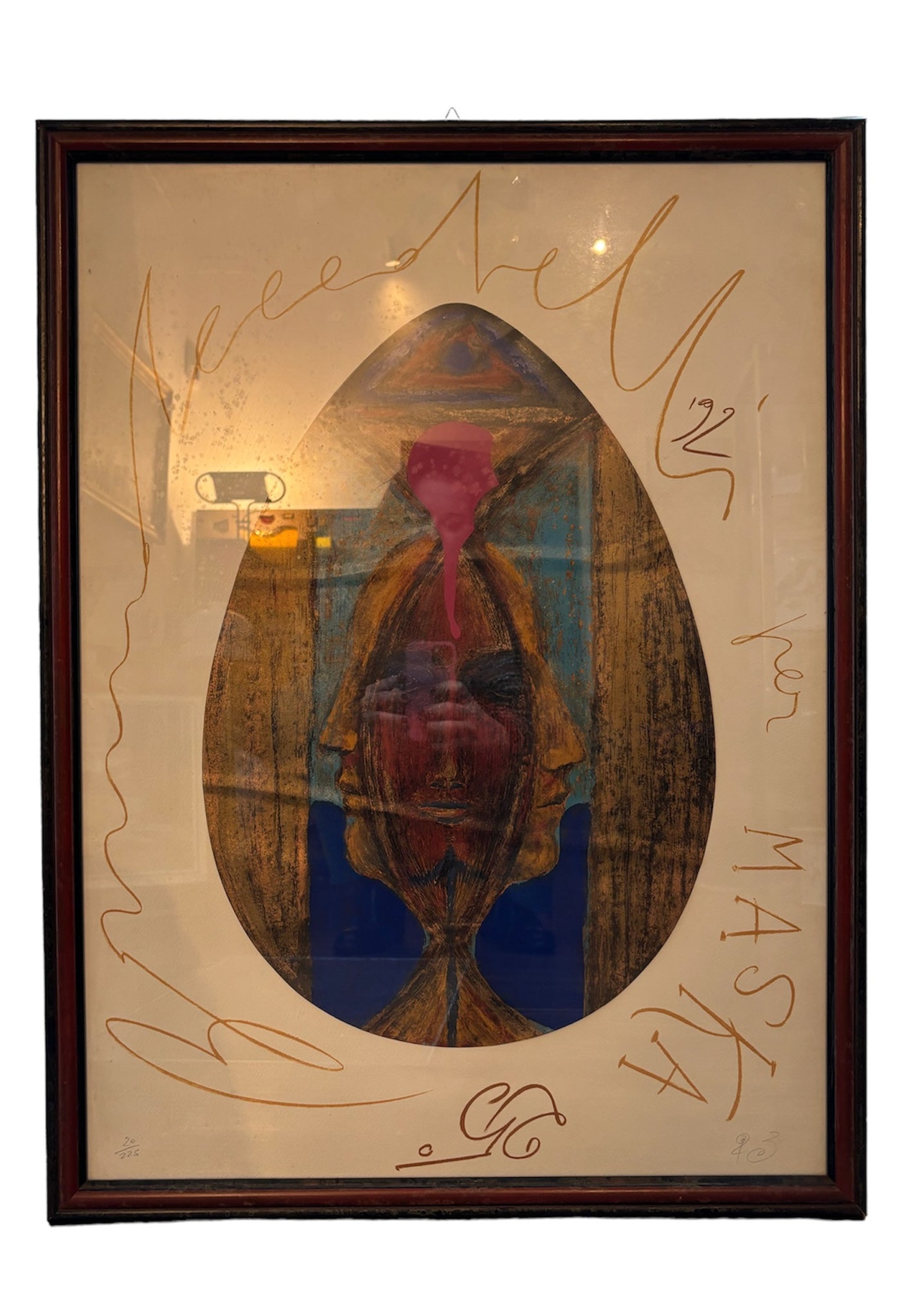 Lithograph by Bruno Ceccobelli from 1992