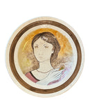 Piatto di Domenico Purificato in Ceramica Rossicone Anni 60