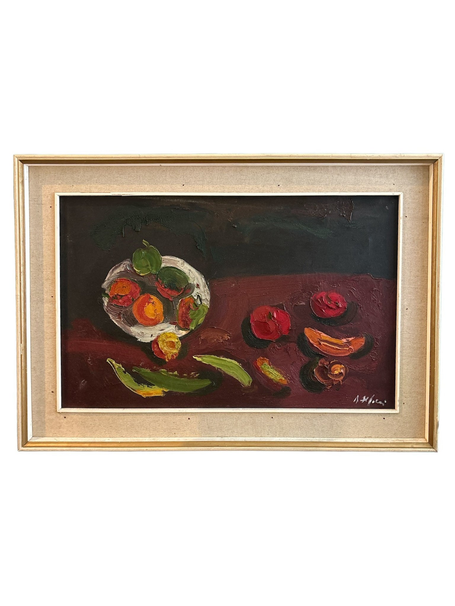 Oil on Canvas Still Life Painting by Attilio Alfieri, 1970s