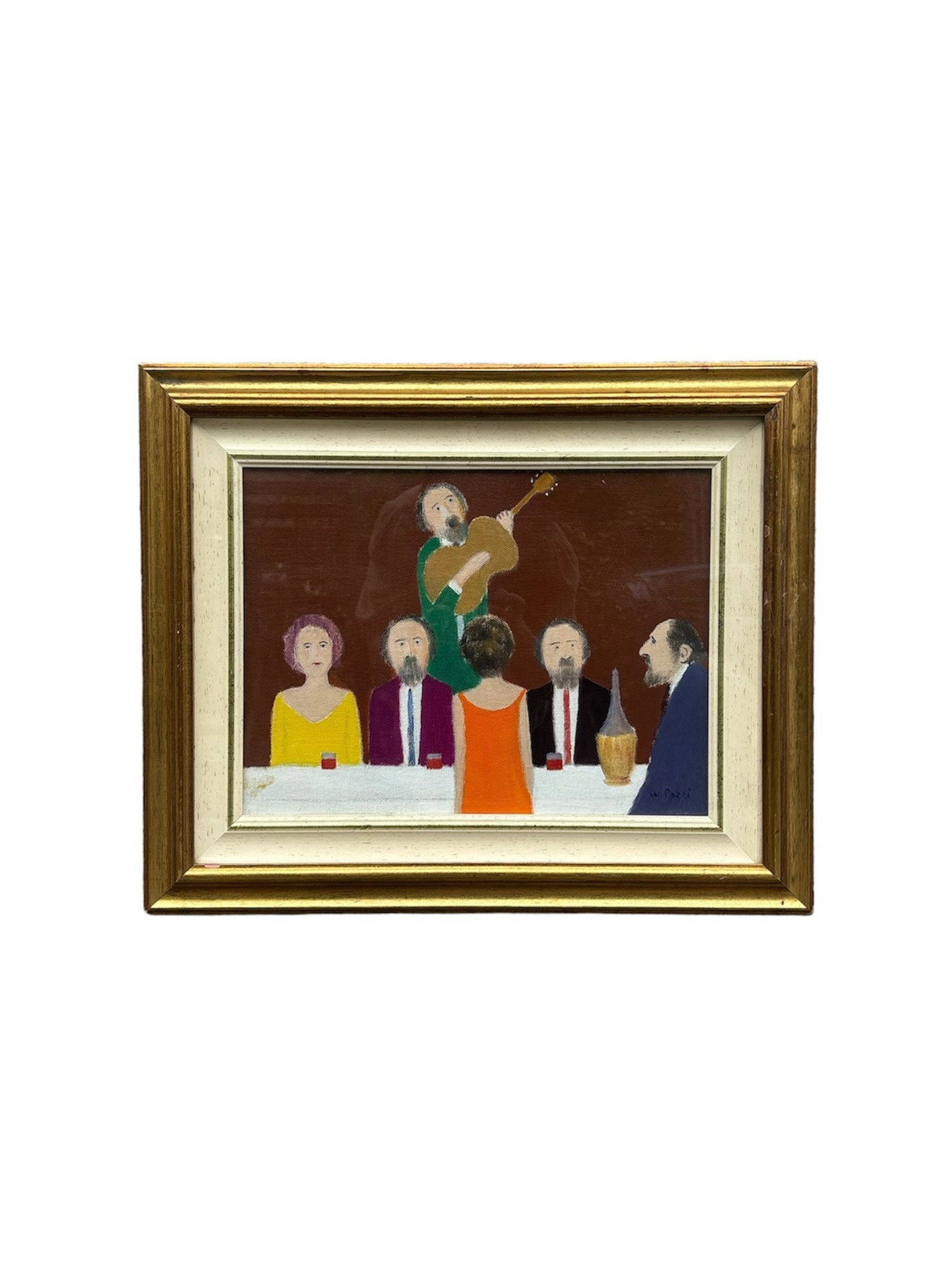 Oil Painting on Canvas by Walter Pozzi, 1970s