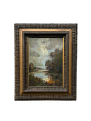 Dipinto Olio su Tavola di Paesaggio di Anacleto Moiraghi Anni 20