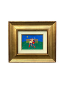 Dipinto Olio su Tavola di Arlecchino di Walter Pozzi Anni 70