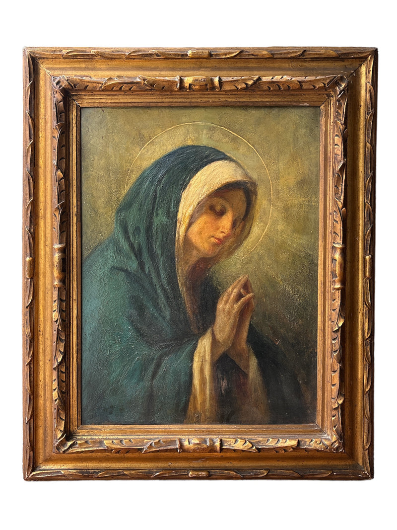 Oil Painting on Canvas of a Religious Subject from the Early Twentieth Century