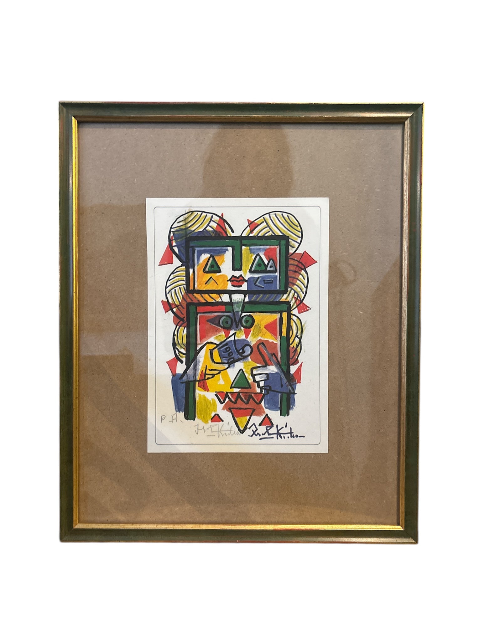 Totem Lithograph by Ibrahim Kodra 90s