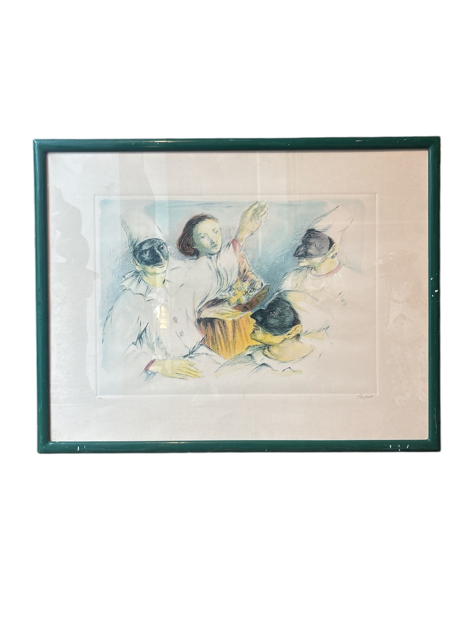 Lithograph on Paper by Domenico Purificato 1960s