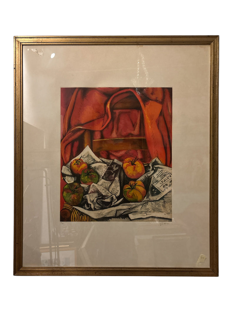 Litografia di Natura Morta con Giacca di Renato Guttuso Anni 60