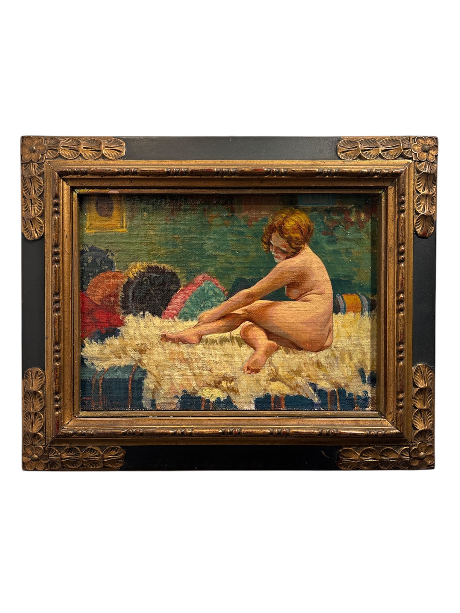 Oil Painting on Panel of Female Nude 1940s
