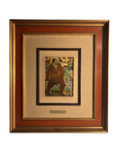 Multiplo su Lastra in Argento "Autoritratto con Cane" di Antonio Ligabue Anni 40