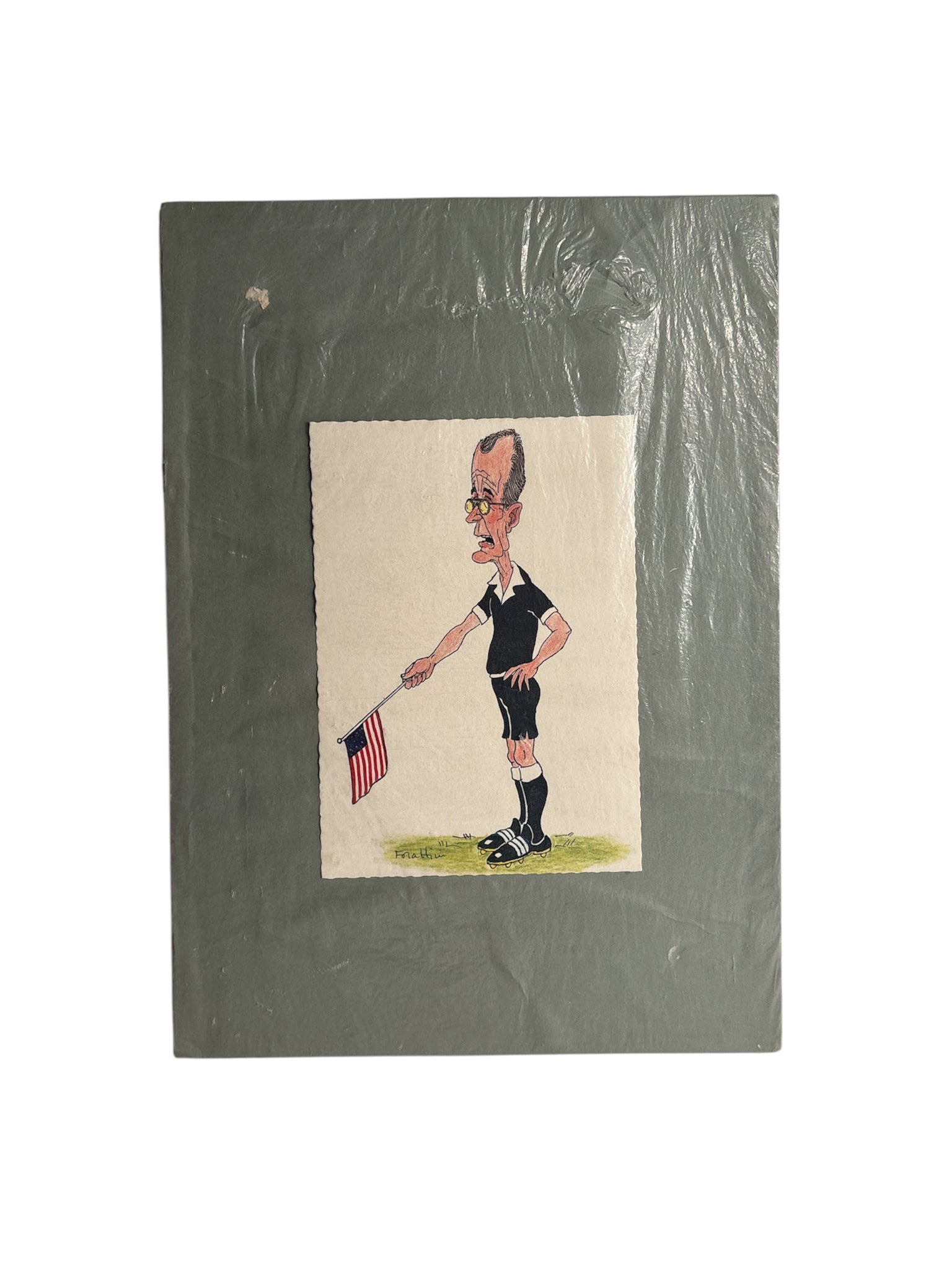 Series of Five Drawings by Giorgio Forattini