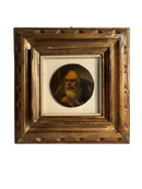Oil Painting on Panel of Elderly Man with Beard Nineteenth Century