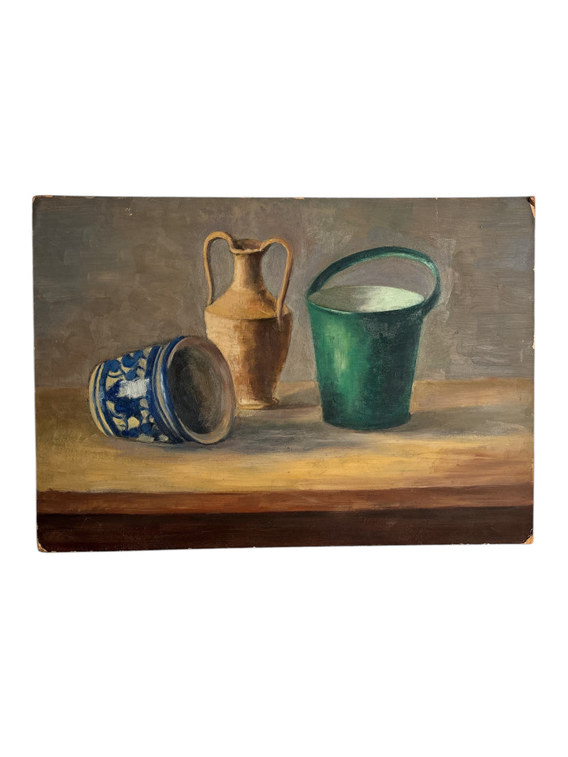 Oil Painting on Panel of Still Life by Prinzivalli