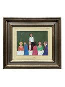 Oil Painting on Canvas 'Osteria' by Walter Pozzi 70s