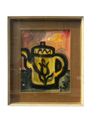 Oil Painting on Canvas of Still Life with Coffee Pot by Gustavo Boldrini 70s