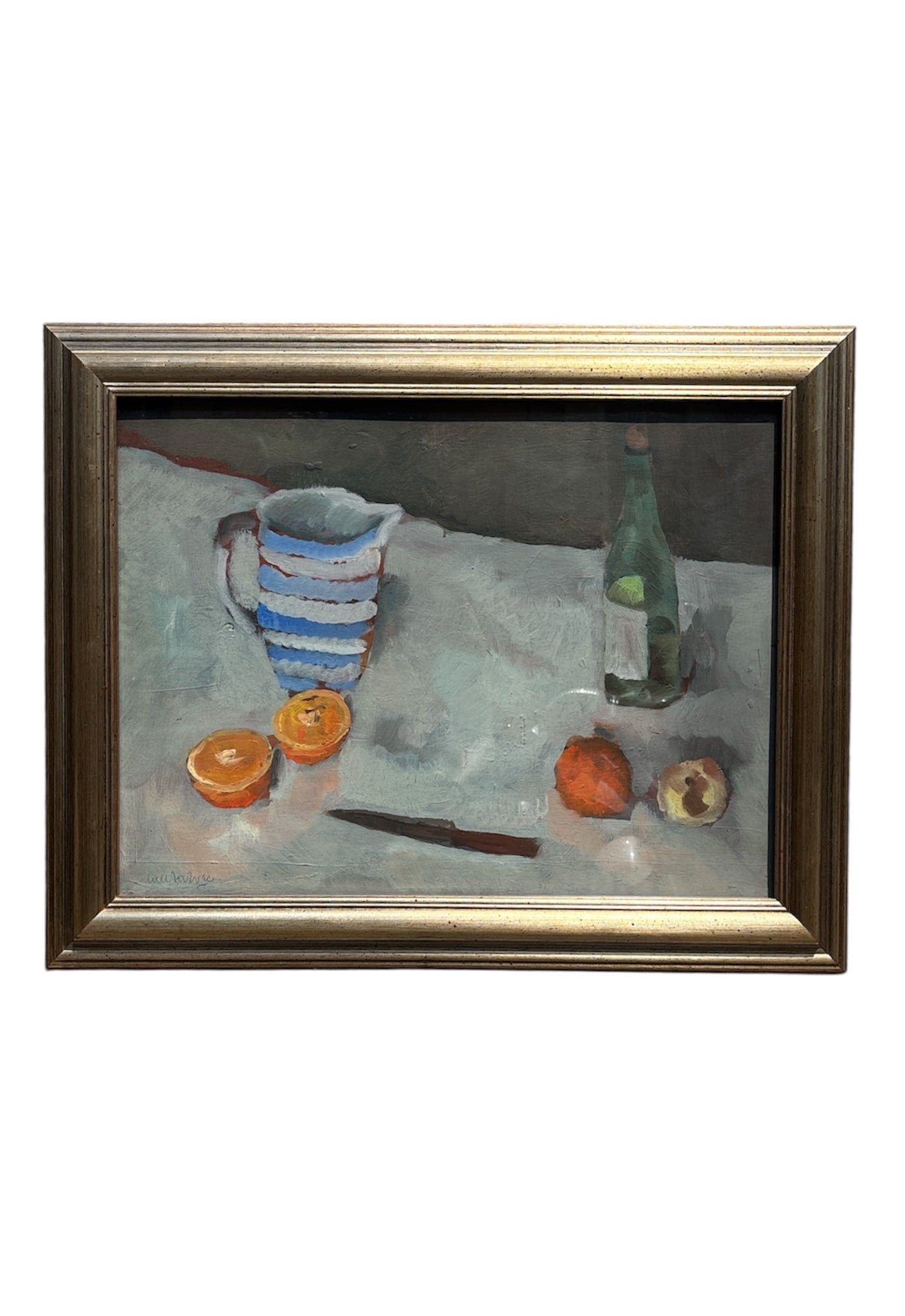 Oil Painting on Board of Still Life by Domenico Cantatore 60s