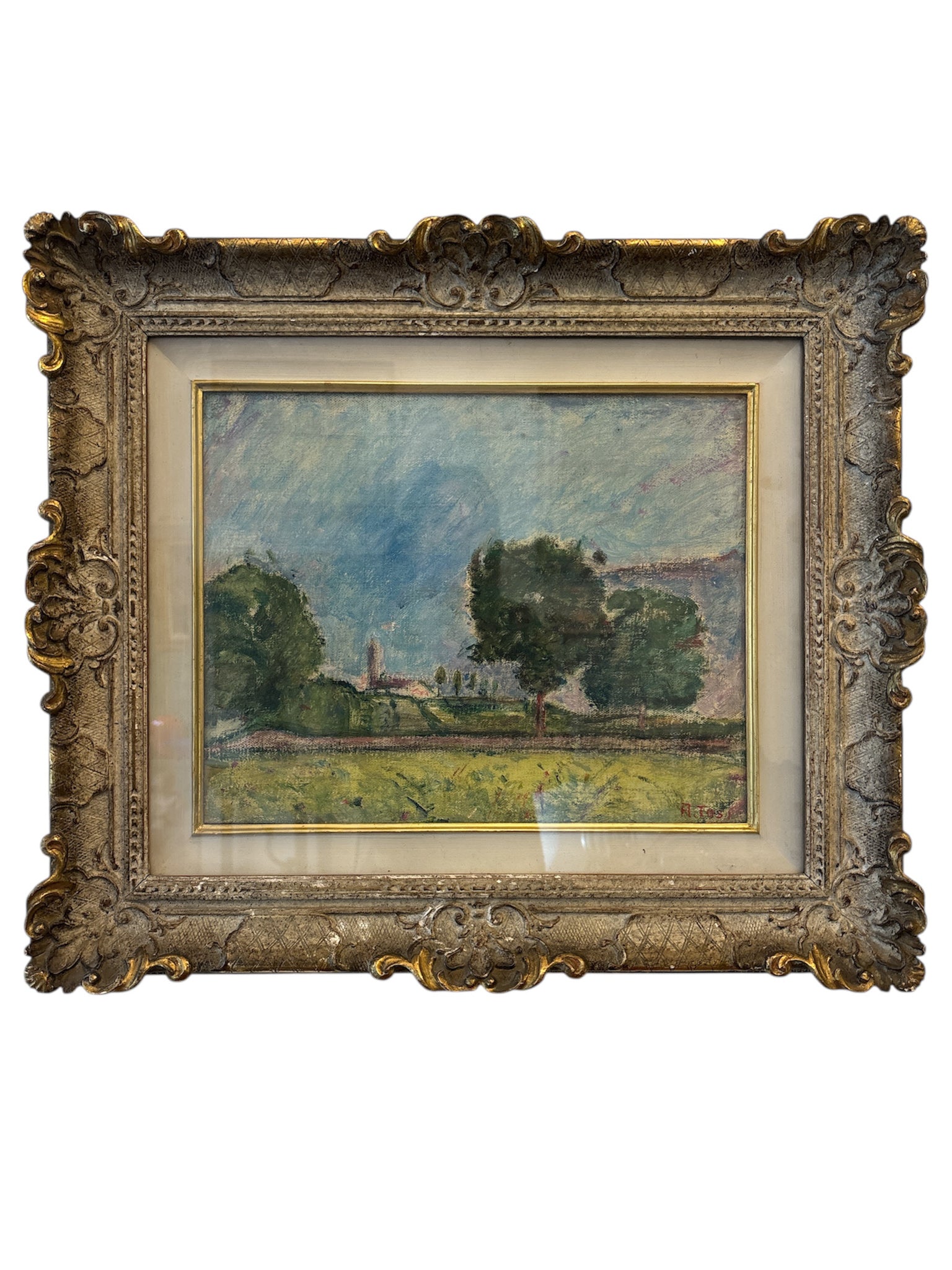 Dipinto Olio su Tela "I Noci" di Arturo Tosi del 1951