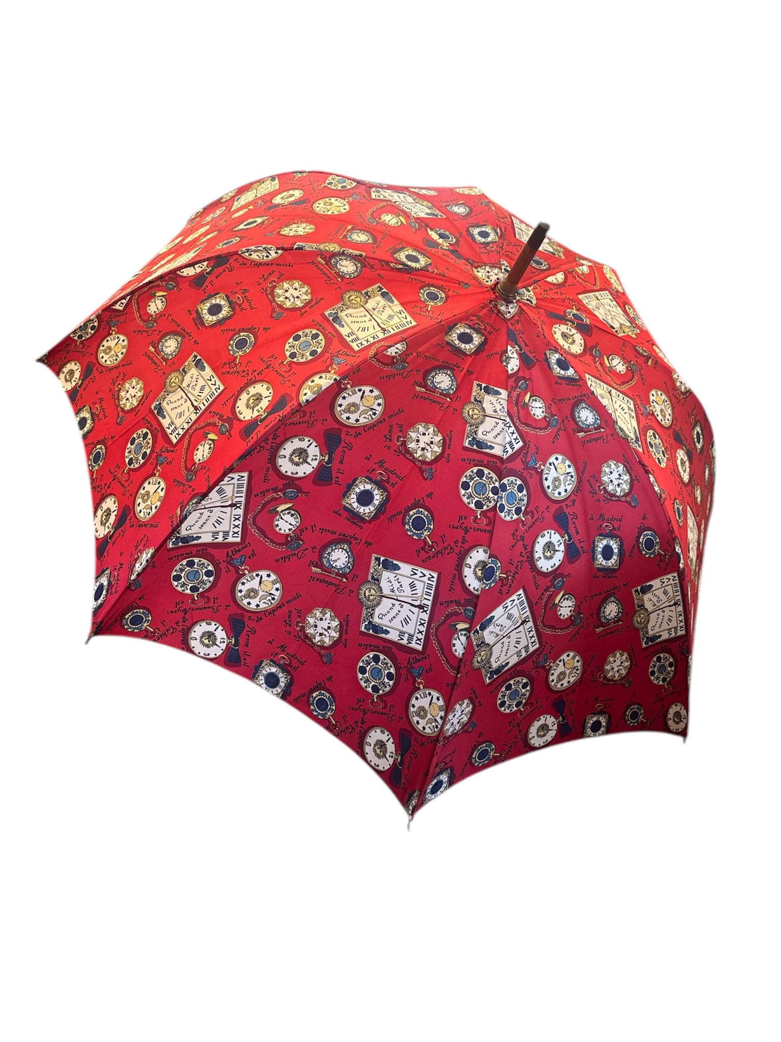 Ombrello Serie Orologi Rosso di Fornasetti Anni 90