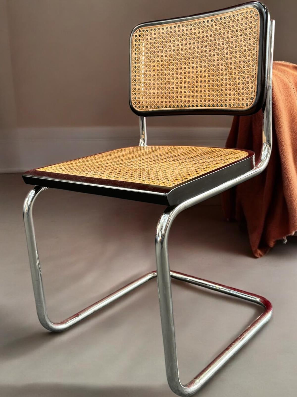 Set of 6 'Cesca' Chairs Designed by Marcel Breuer for Gavina 1960s
