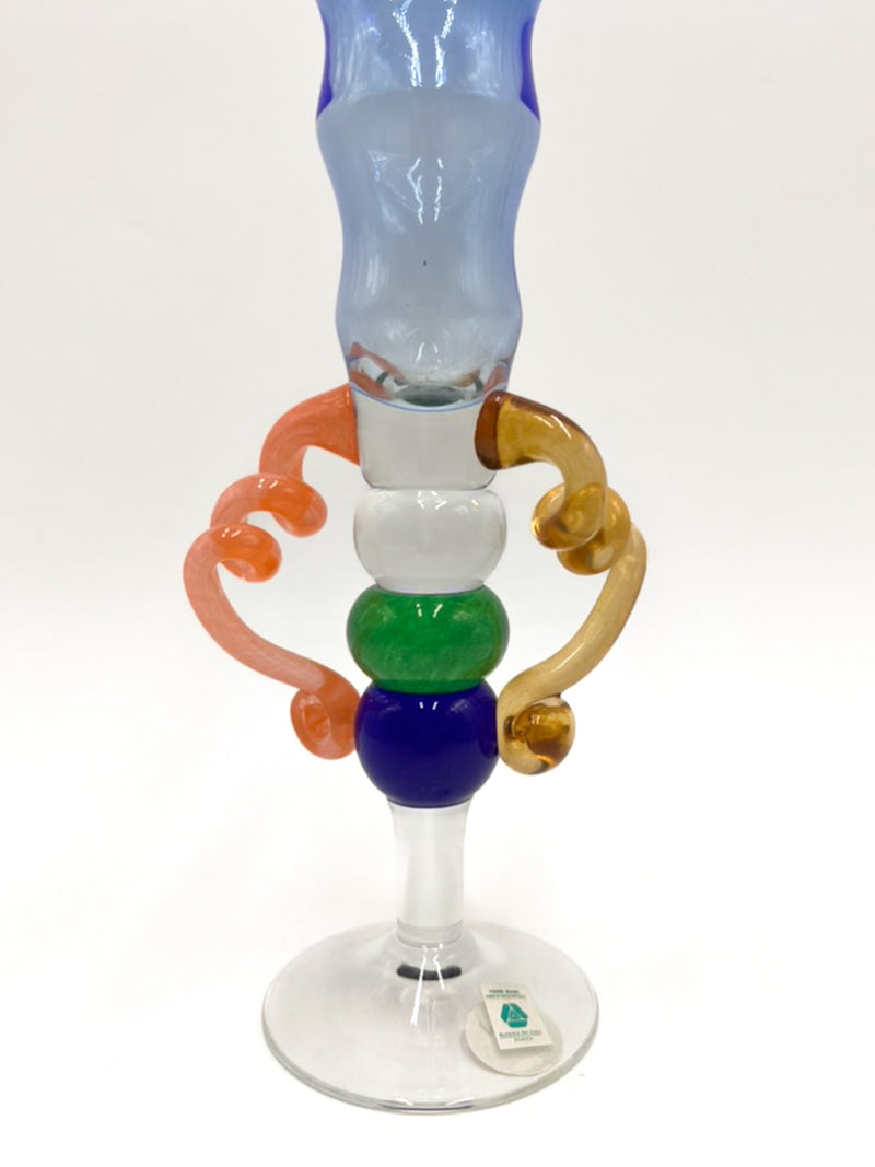 Bicchiere da Collezione Multicolore in Cristallo di Boemia Anni 50