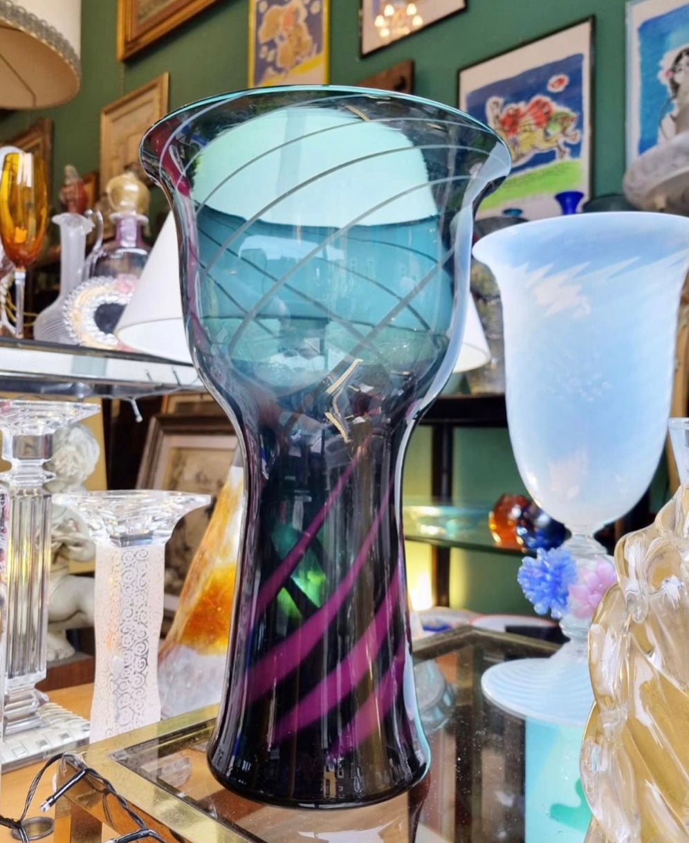 Vaso in Vetro di Murano di Owe Thorsen e Brigitta Karlsson per Venini Anni 70