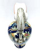 Brocca in Ceramica di Faenza Scolpita e Dipinta a Mano Anni 40