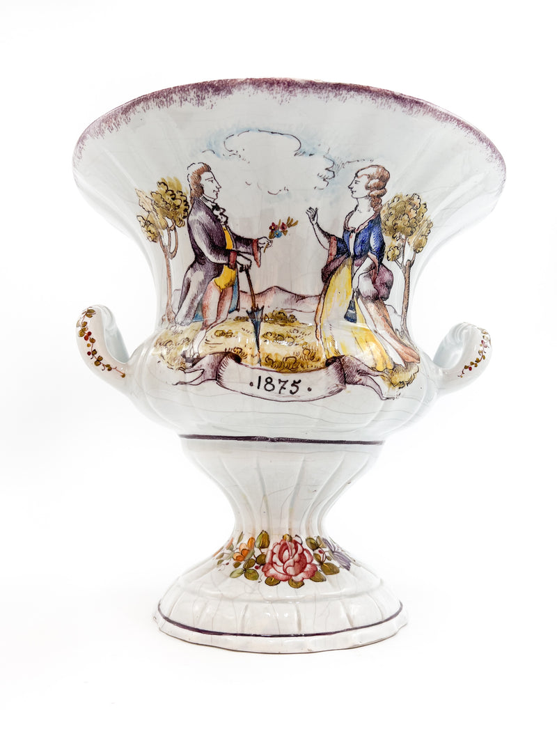 Faenza ceramic vase from 1875
