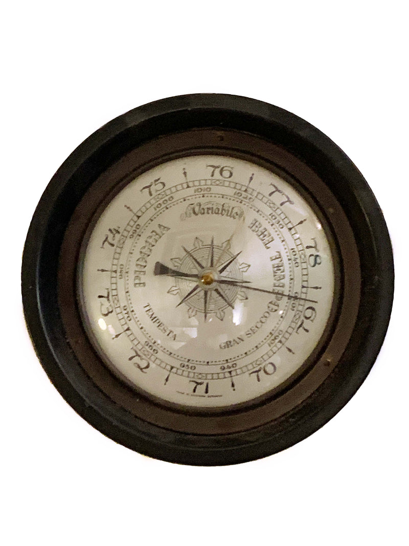 Wall Barometer in Wood and Metal from the 1950s