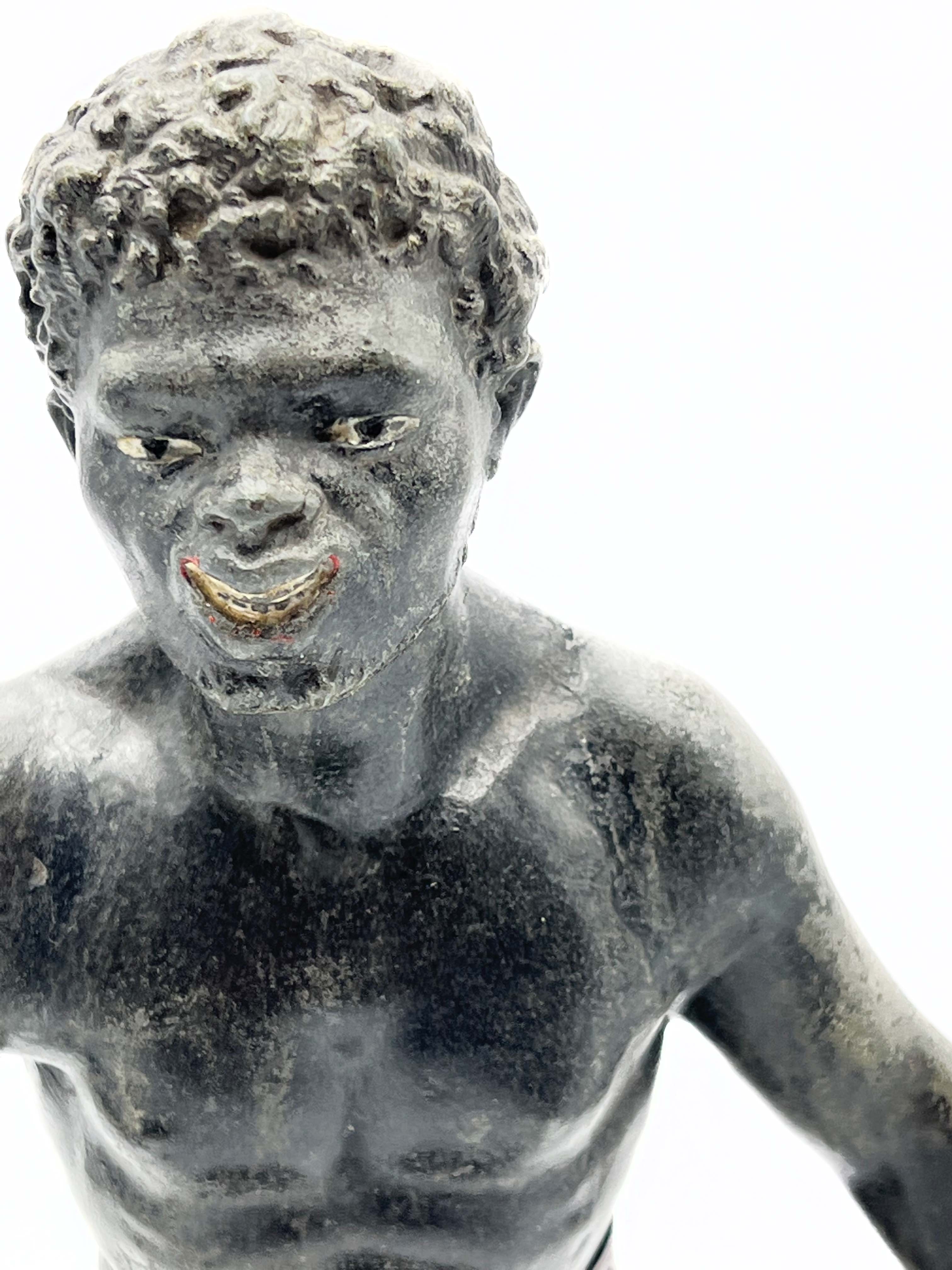 Scultura in Bronzo Raffigurante Africano Anni 30