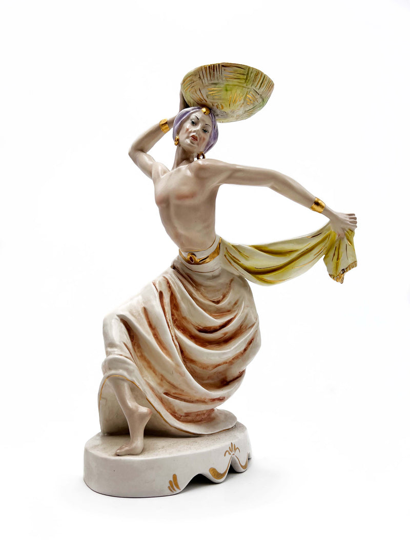 Ceramic Sculpture of a Dancer by Girardi from the 1950s