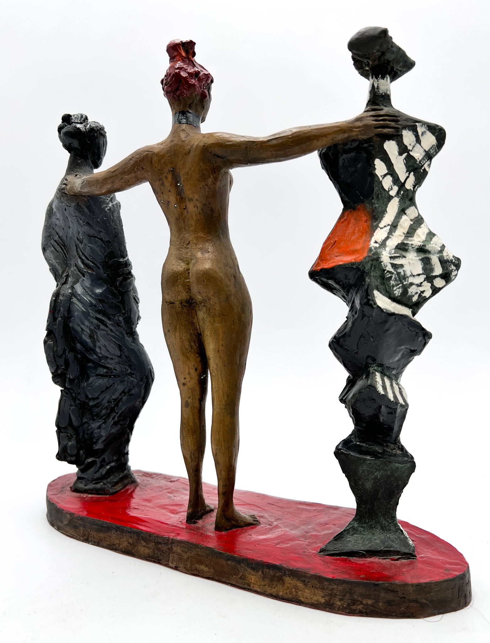 Scultura in Bronzo Policromo le Tre Grazie di Salvatore Fiume