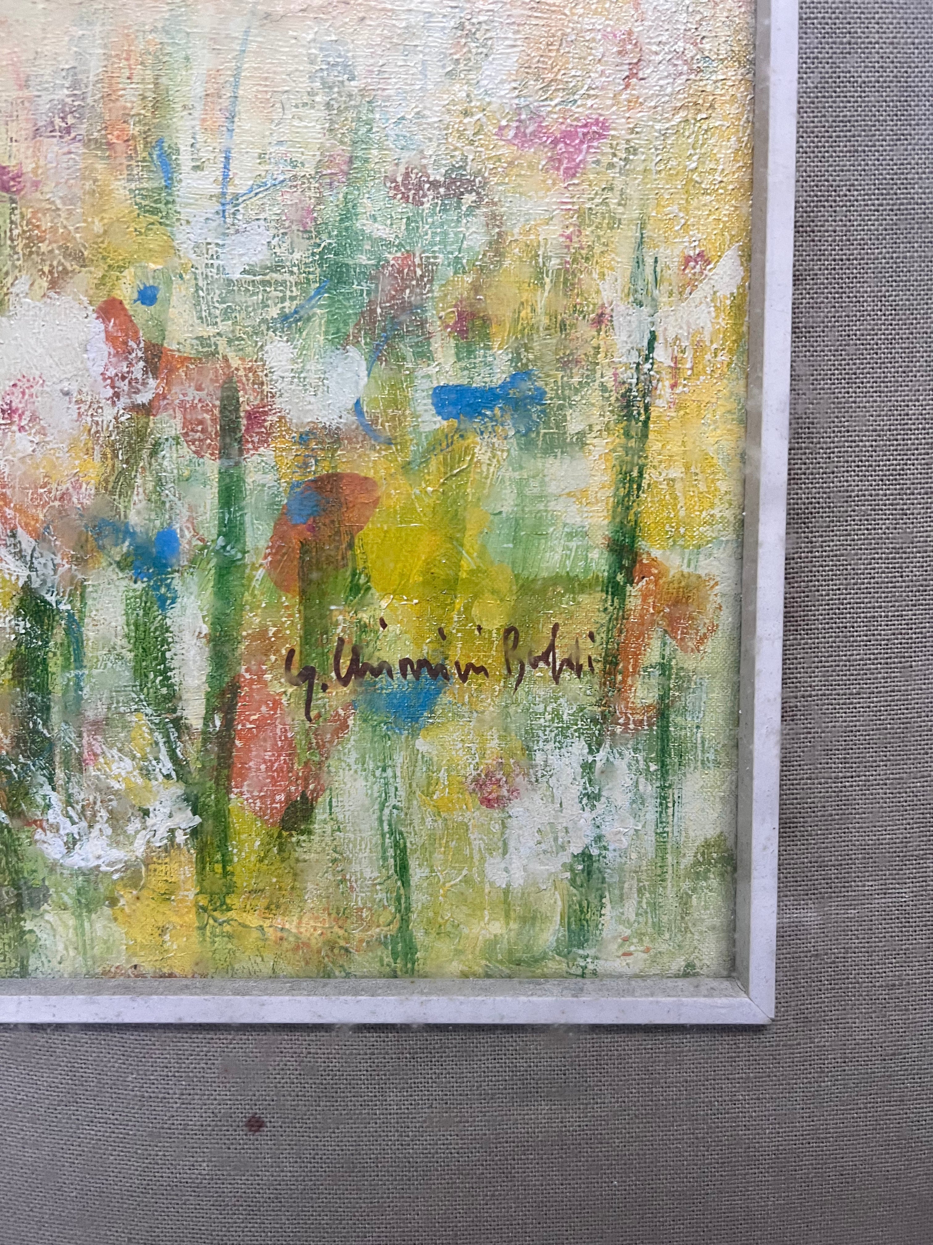 Dipinto Olio su Tela "Estate" di Giorgio Chiarini Boddi Anni 60