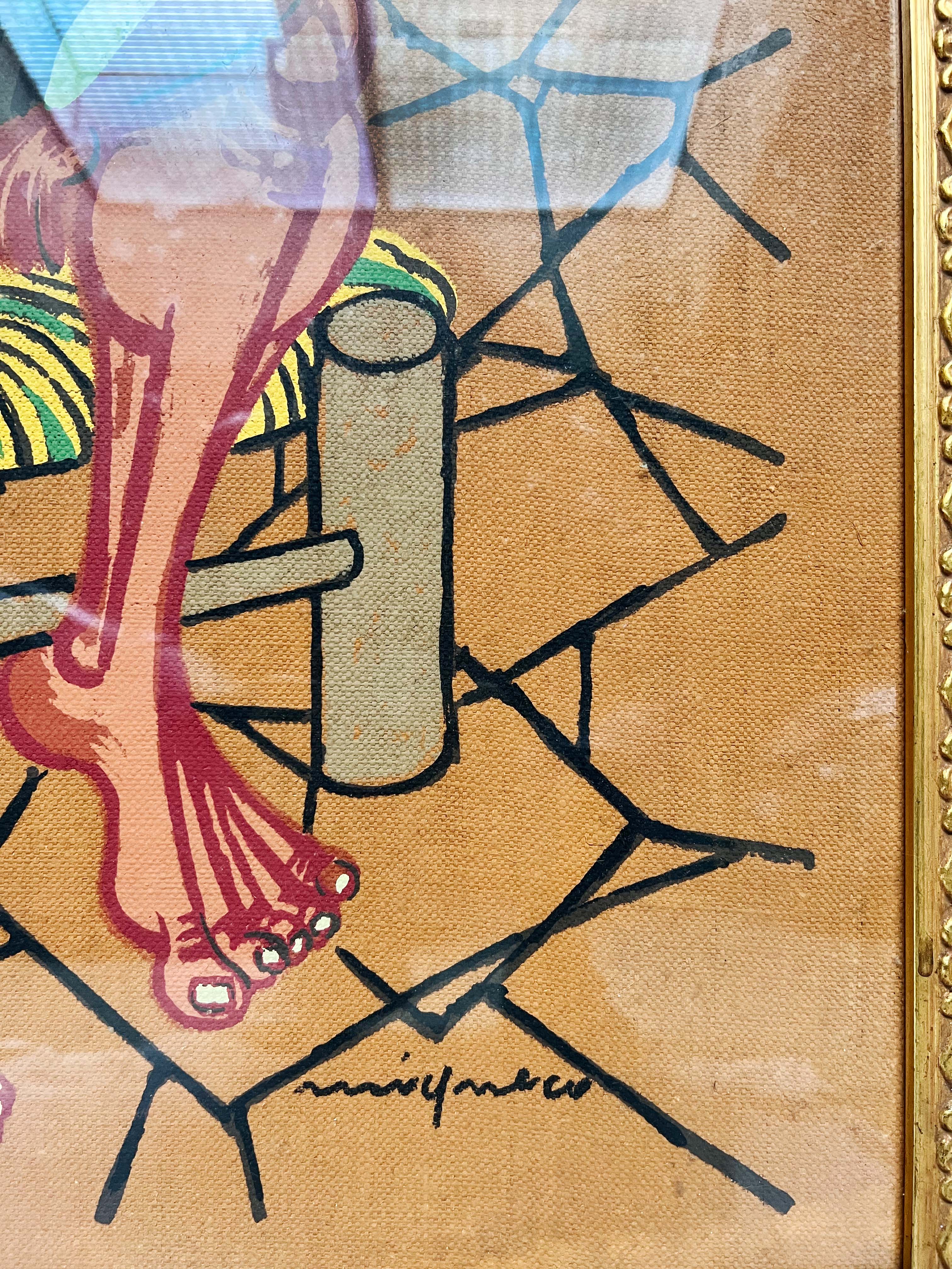 Lithograph by Giuseppe Migneco 1980s