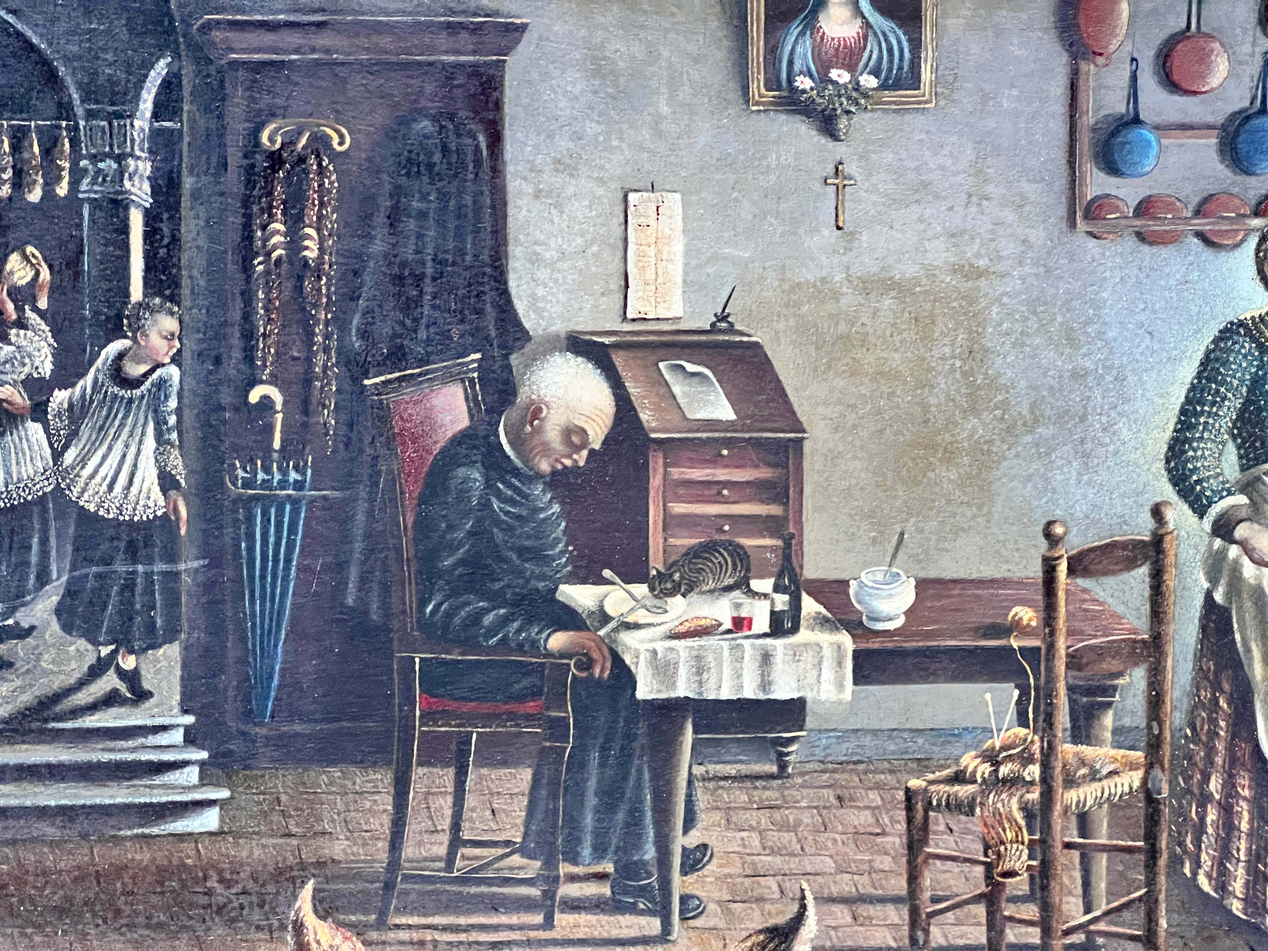 Dipinto "Peccati di Gola" di E. Benelli del 1944