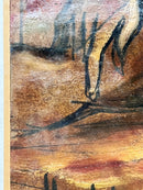 Dipinto Olio su Compensato di Nudo di Donna di Aldo Sterchele del 1980