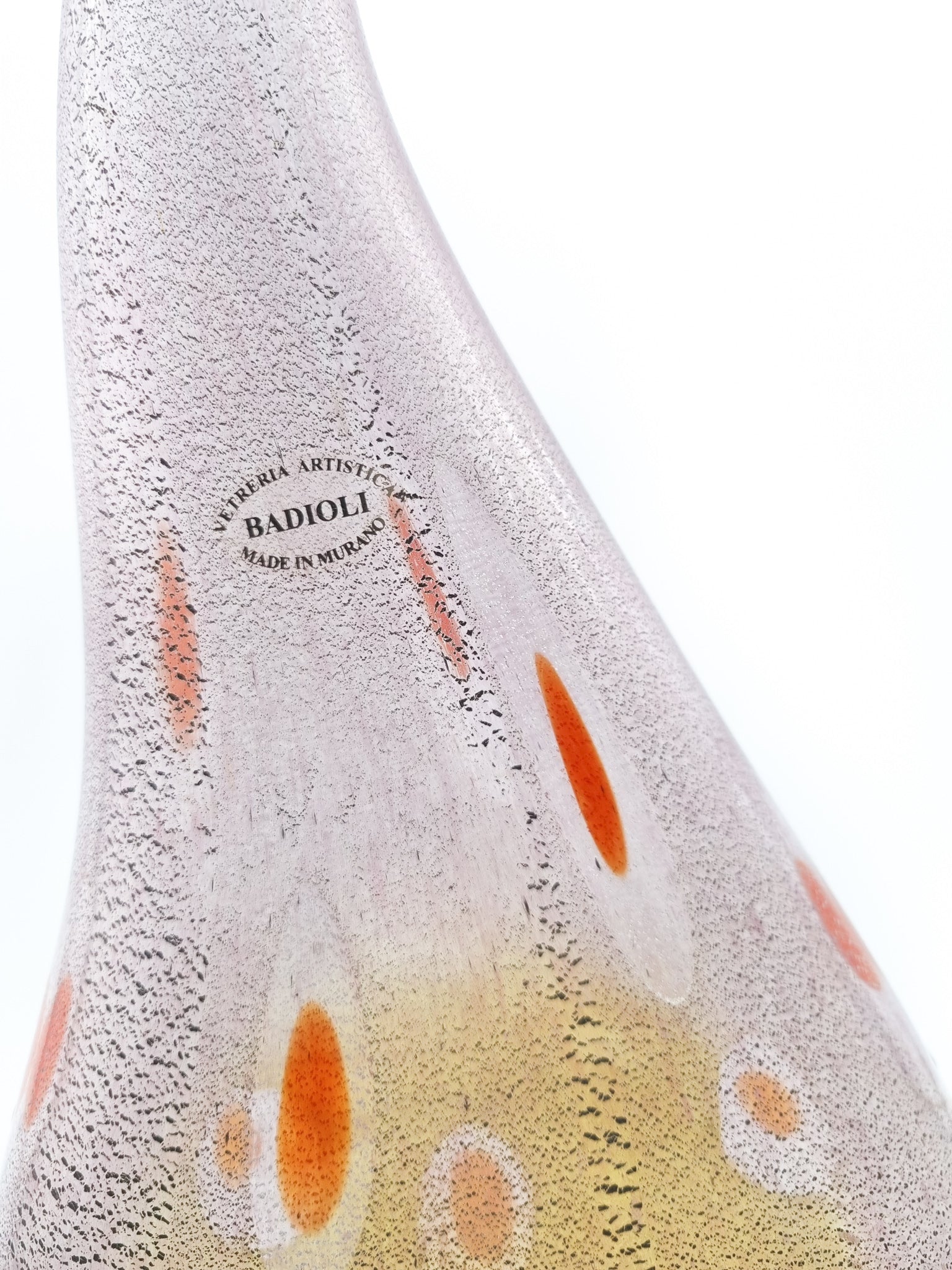 Vaso in Vetro di Murano della Vetreria Badioli Anni 70